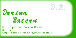 dorina matern business card